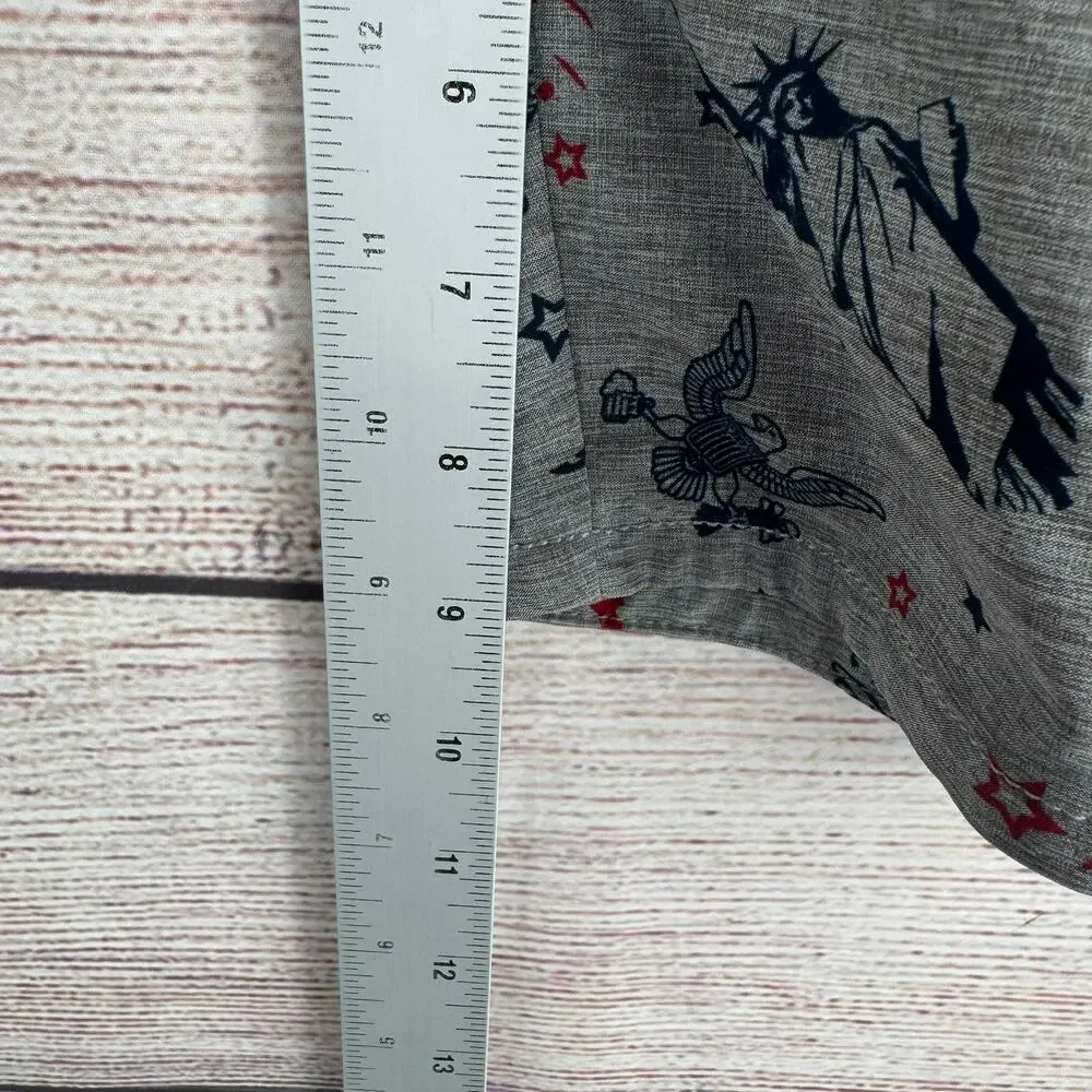 Travis Mathew USA Patriotic Flag Board Shorts Mens 36 Gray‎ Blue Red Beach